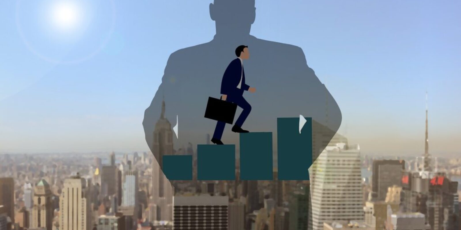 business man stairs career training 6583632